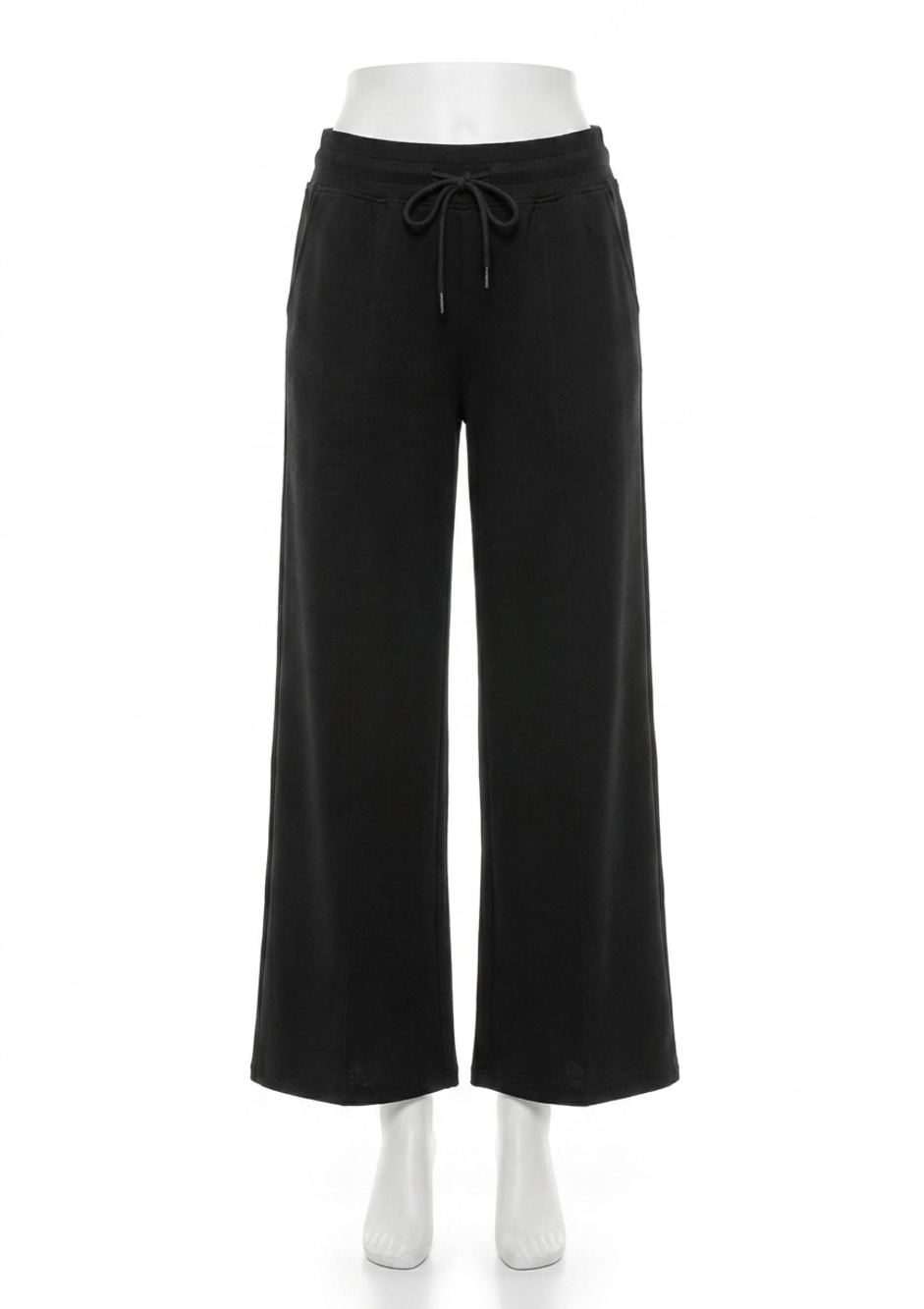 NEW UMGEE high waist luxeknit wide leg sweatpants in black
